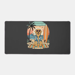 Surf-Hund Retro-Strand Sommer Schreibtischunterlage