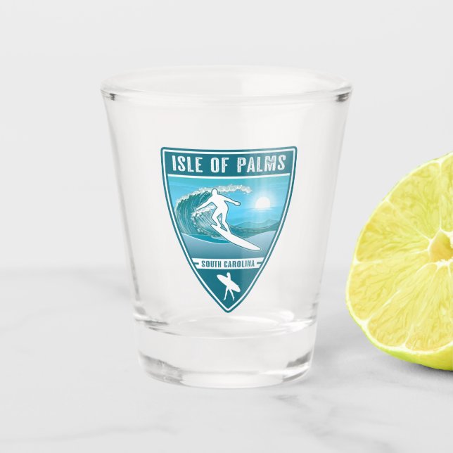 Surf Isle of Palms South Carolina Schnapsglas (Vorderseite)