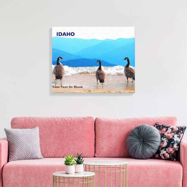 Surf ist auf! - Gänse Leinwanddruck (Insitu (Wohnzimmer))