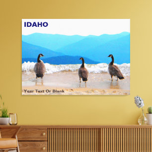 Surf ist auf! - Gänse Leinwanddruck