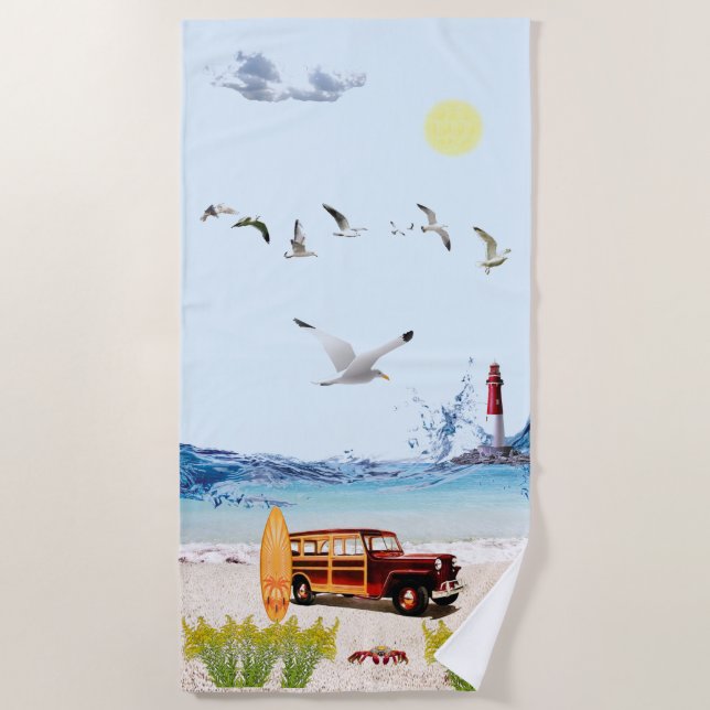 Surf ist auf!Strandtuch Strandtuch (Vorderseite)