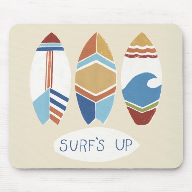 Surf ist auf! Surfbretter Mousepad (Vorne)