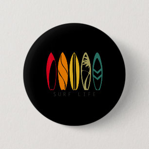 Surf Leben Vintage Surfen Retro Surfbrett Surfer _ Button