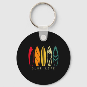 Surf Leben Vintage Surfen Retro Surfbrett Surfer Schlüsselanhänger