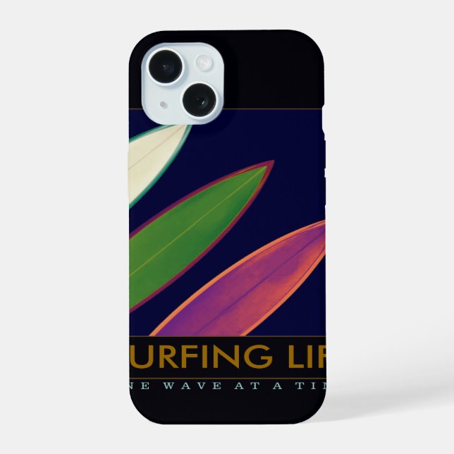 Surf-Lebensstil iPhone 15 Hülle (Rückseite)