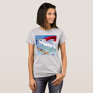 Surf Magnet Damen graues T-Shirt
