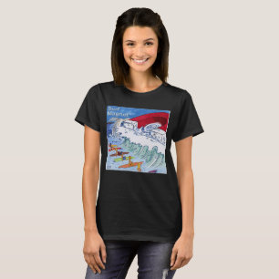 Surf Magnet Damen schwarzes T-Shirt