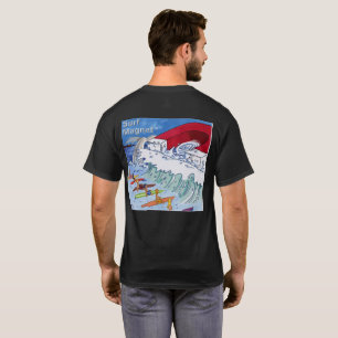 Surf Magnet Männer schwarzes T-Shirt Rücken