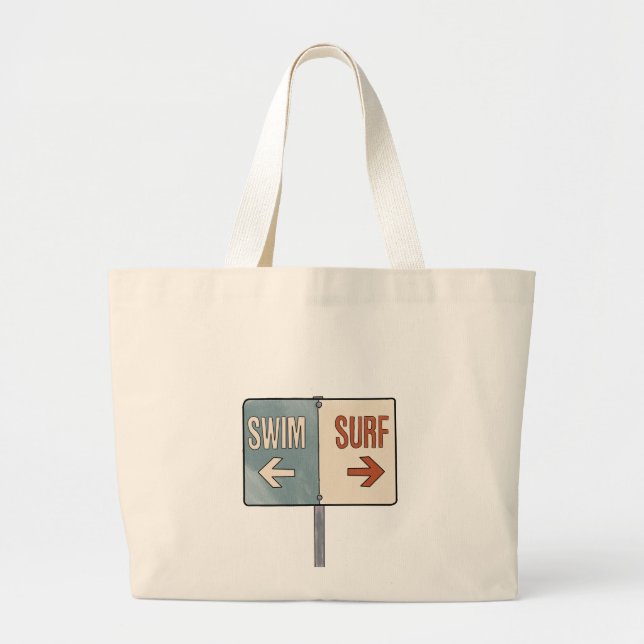 Surf Malibu Tote Bag Jumbo Stoffbeutel (Vorne)
