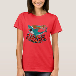 Surf mit Hai T-Shirt