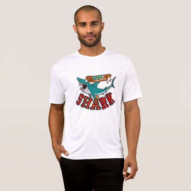 Surf mit Hai T-Shirt (Vorne ganz)
