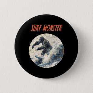 Surf-Monster Kaiju-inspirierter Gorilla Großer Aff Button
