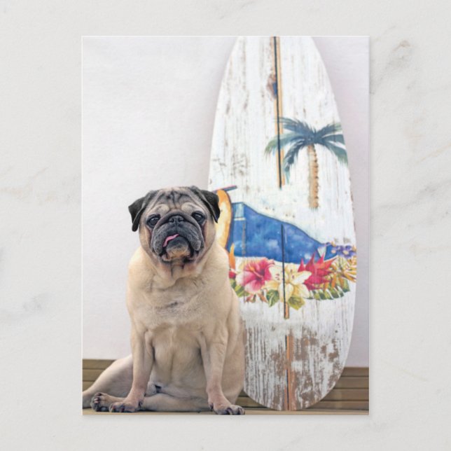 Surf-Mops Postkarte (Vorderseite)