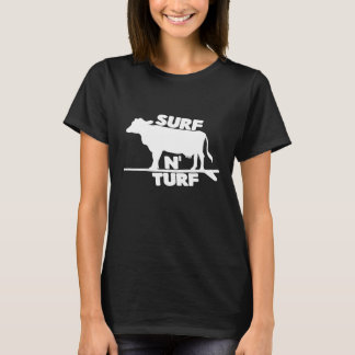Surf N Turf Kuh Surfen T-Shirt