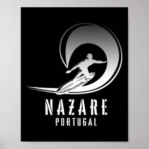 Surf Nazare, Surfen Nazare in Portugal, Pipe Surf Poster
