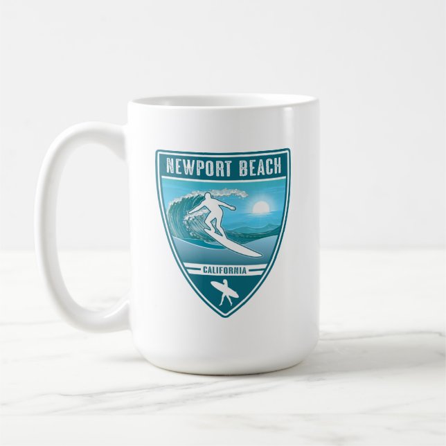 Surf Newport Beach California Kaffeetasse (Links)