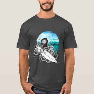 Surf Octopus Summer Ocean Island, Men's T - Shirt