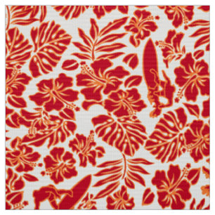 Surf Pareau Hawaiian Hibiskus Aloha-Shirt Druck Stoff