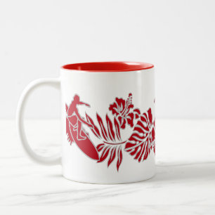 Surf Pareau Hawaiian Hibiskus Band Zweifarbige Tasse