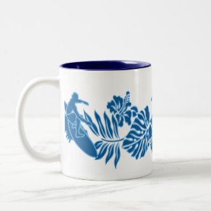 Surf Pareau Hawaiian Hibiskus Band Zweifarbige Tasse