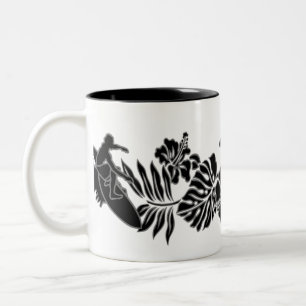 Surf Pareau Hawaiian Hibiskus Band Zweifarbige Tasse