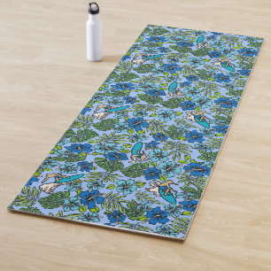 Surf Pareau Hawaiian Hibiskus Surfen - Blau-Türkis Yogamatte