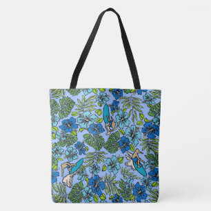Surf Pareau Hawaiian Hibiskus Surfing Beach Bag