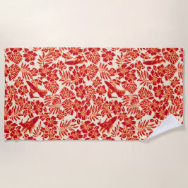 Surf Pareau Hawaiianischer Hibiskus Aloha - Rot Strandtuch