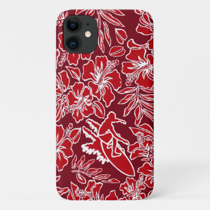 Surf Pareau Hawaiianischer Hibiskus Surfen Rot Case-Mate iPhone Hülle