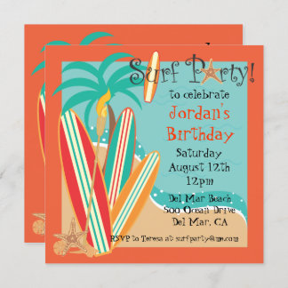 Surf-Party Einladung