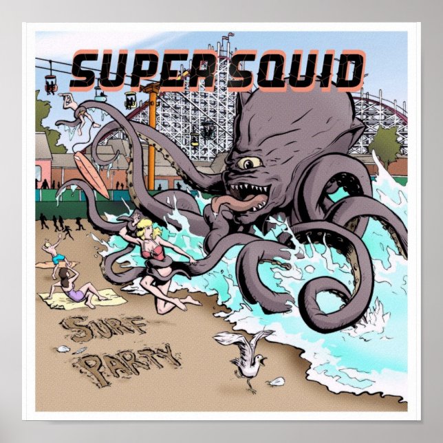 Surf Party Poster 12x12 (Vorne)