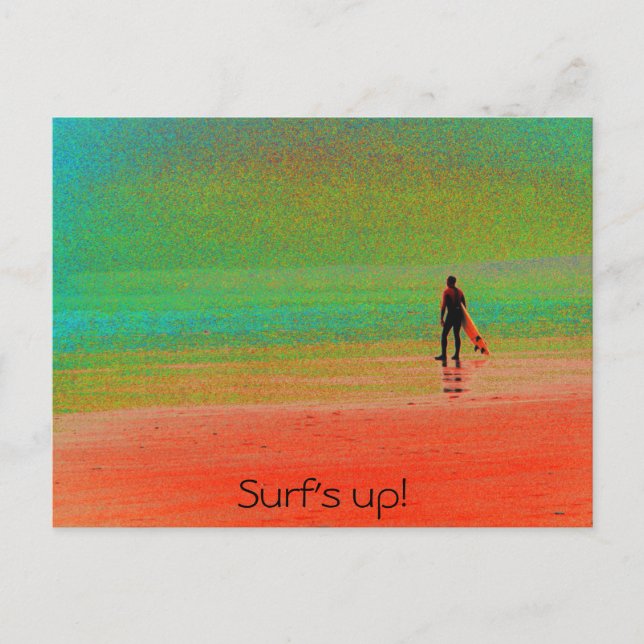 "Surf!" Postkarte (Vorderseite)