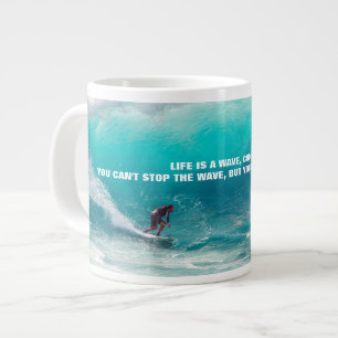 SURF QUOTE POSTER Two-Tone Candy Jar Jumbo-Tasse