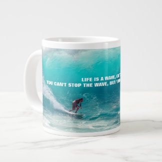 SURF QUOTE POSTER Two-Tone Candy Jar Jumbo-Tasse