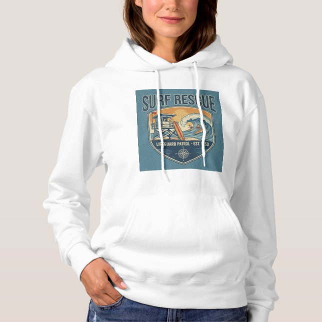 Surf Rescue Lifeguard Patrol Est 1950 Hoodie (Vorderseite)