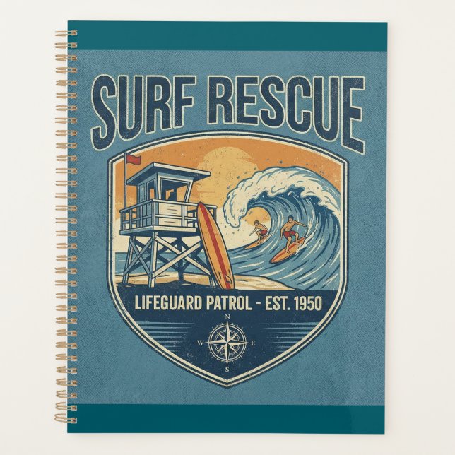 Surf Rescue Lifeguard Patrol Est 1950 Planer (Vorderseite)
