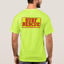 SURF RESCUE RED back print T-Shirt