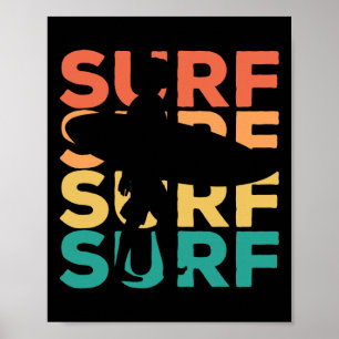 Surf - Retro-Vintage-Surfen - Surfer Poster