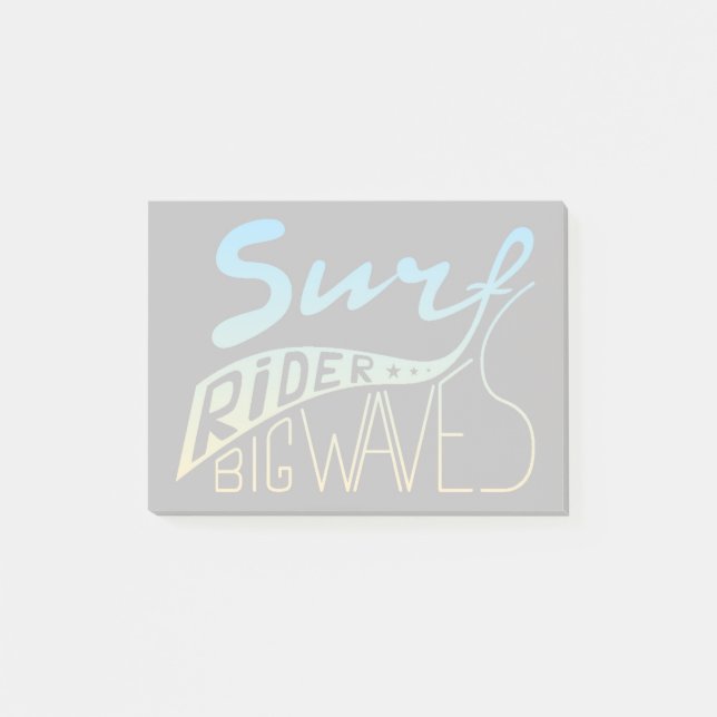 Surf Rider Big Waves Post-it Klebezettel (Vorderseite)