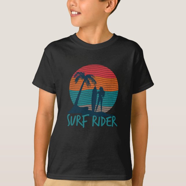 Surf-Rider-Reiten beim Wellenreiten-Große Welle T-Shirt (Vorderseite)
