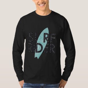 Surf Rider Typografie Surfboard Notes Surf T-Shirt