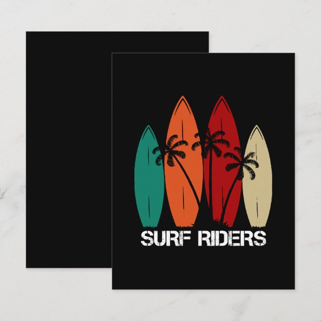 Surf Riders Begleitkarte (Vorne/Hinten)