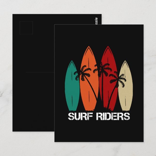 Surf Riders Postkarte (Vorne/Hinten)