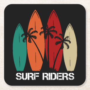 Surf Riders Rechteckiger Pappuntersetzer