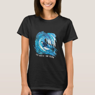 Surf s gehen mit dem Fluss erschüttert die Surfer T-Shirt