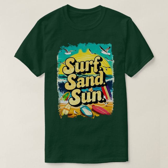 Surf Sand Sonnenurlauber Geschenk Thirt 2 T-Shirt (Design vorne)