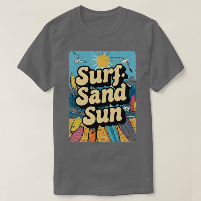 Surf Sand Sun Urlaub Liebhaber Geschenk TShirt (Design vorne)