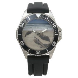 Surf Sand und Driftwood West Coast Landschaftsstra Armbanduhr