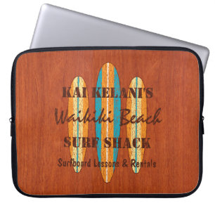 Surf-Schild Monogramm Hawaiian-Surfboards anpassen Laptopschutzhülle