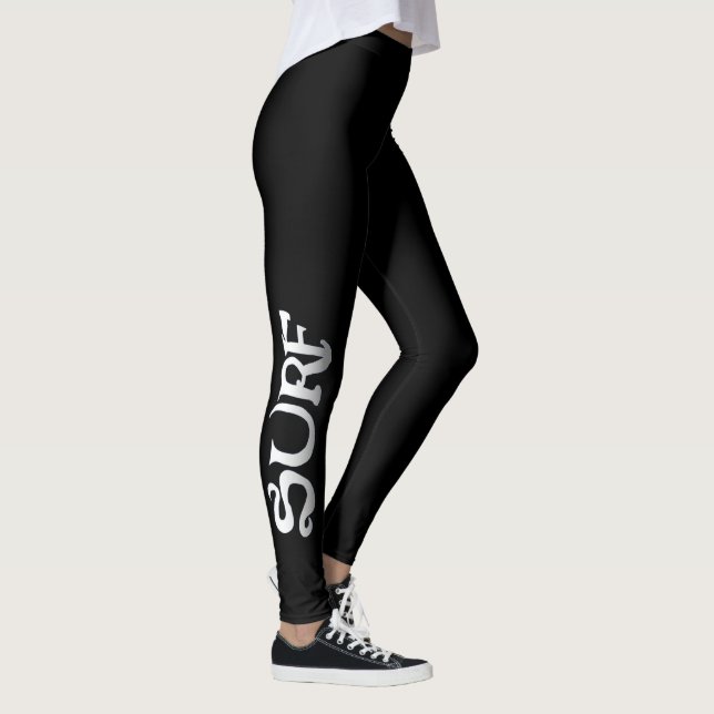 Surf schwarze Leggings (Rechts)